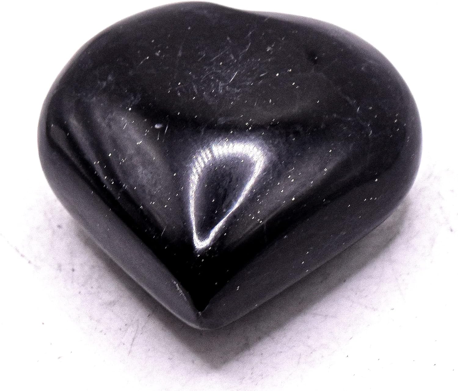 Black Onyx Heart Gemstone Crystal Mineral Specimen