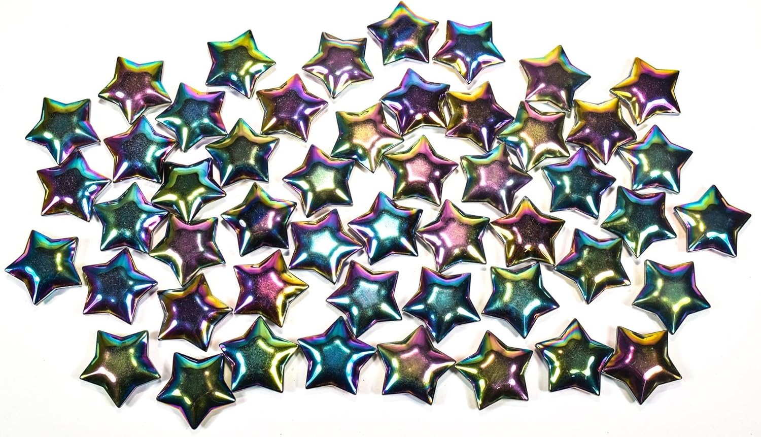 HQRP 28mm Rainbow Hematite Star Crystal Palm Stone - 1PC