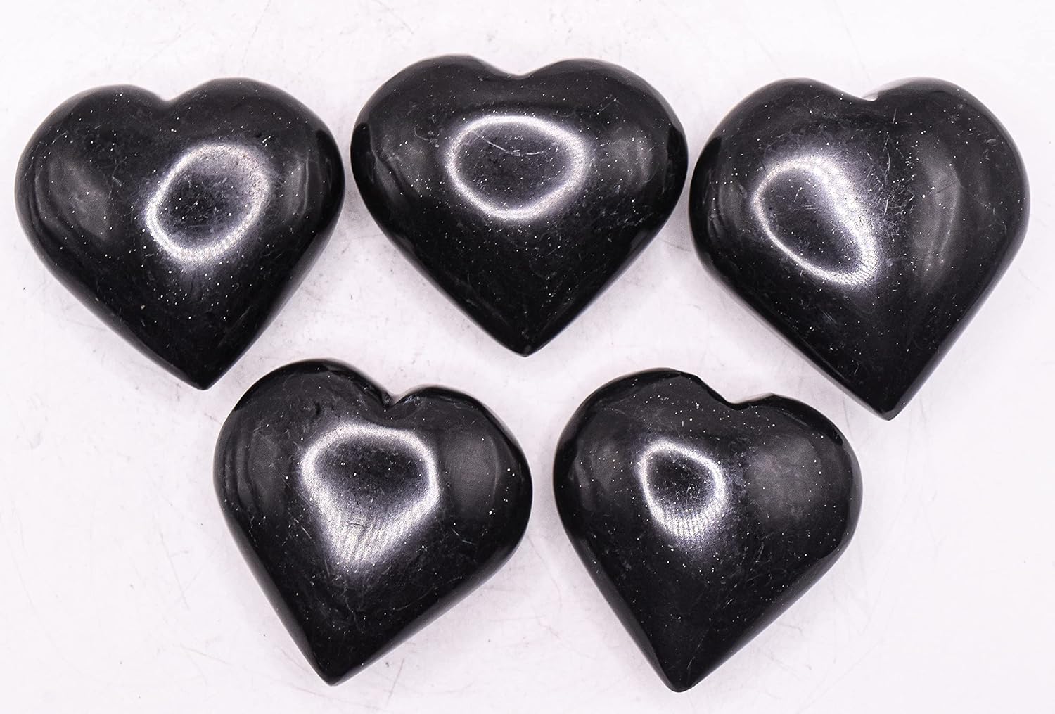 Black Onyx Heart Gemstone Crystal Mineral Specimen