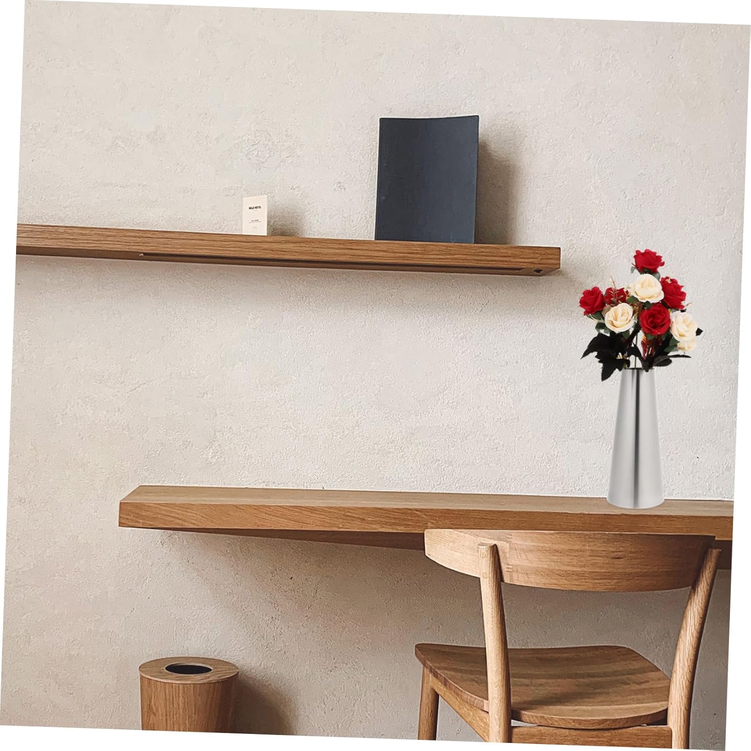 Toyvian Stainless Steel Dried Flower Vase for Home Decor