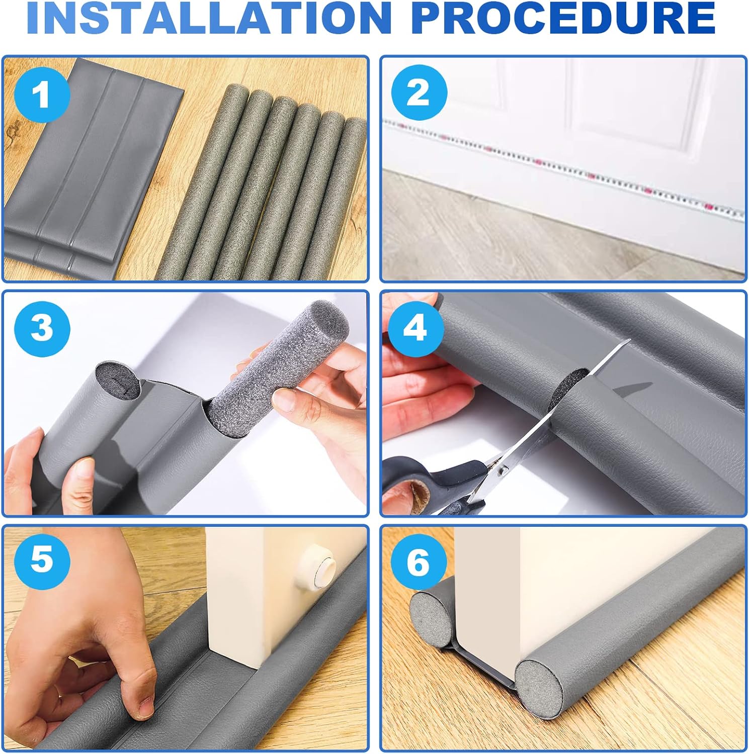 GWSNIO Door Draft Stopper 37 Inch Adjustable Seal 1