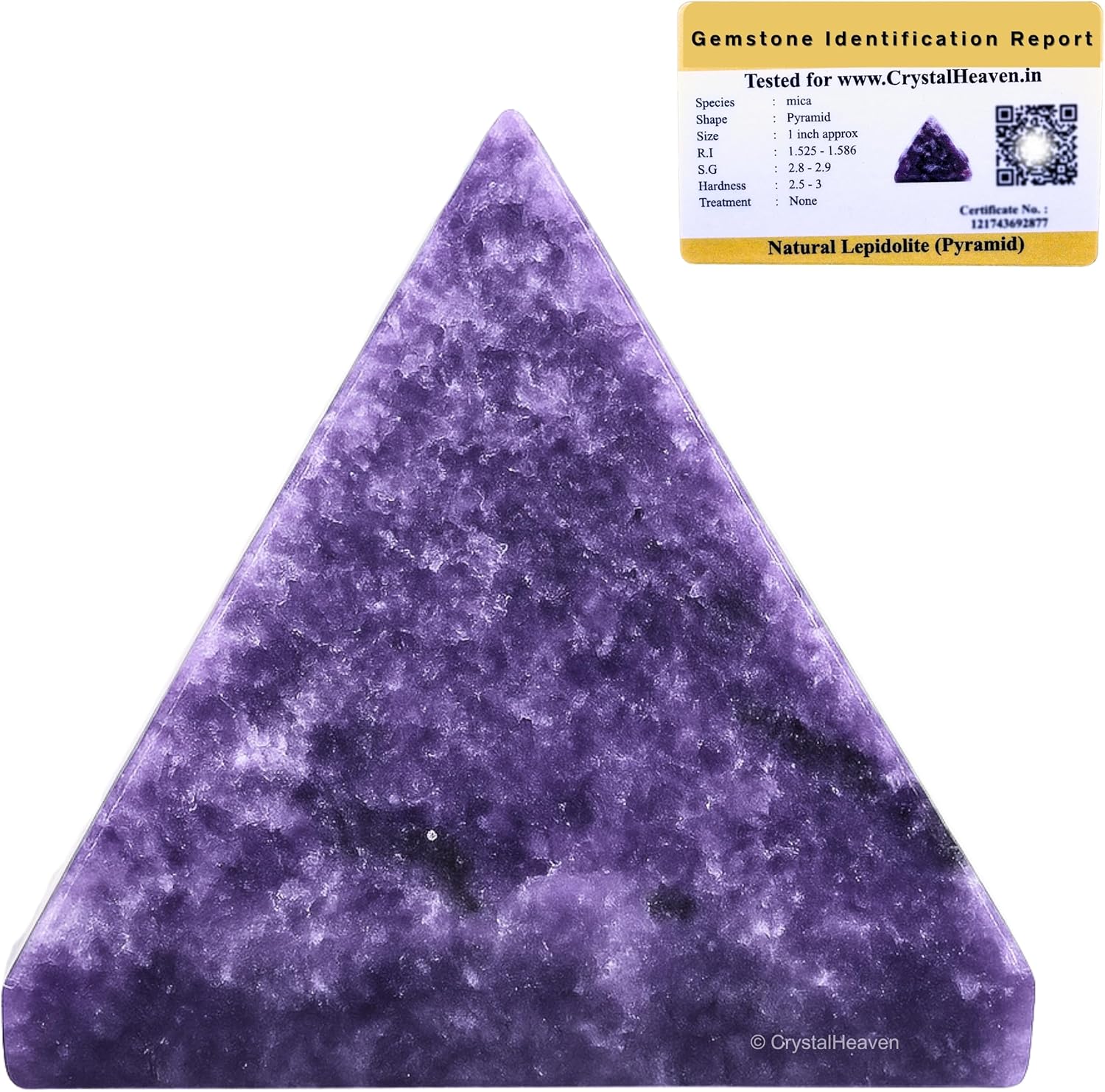 Lepidolite Pyramid 1 Inch Crystal for Energy Healing