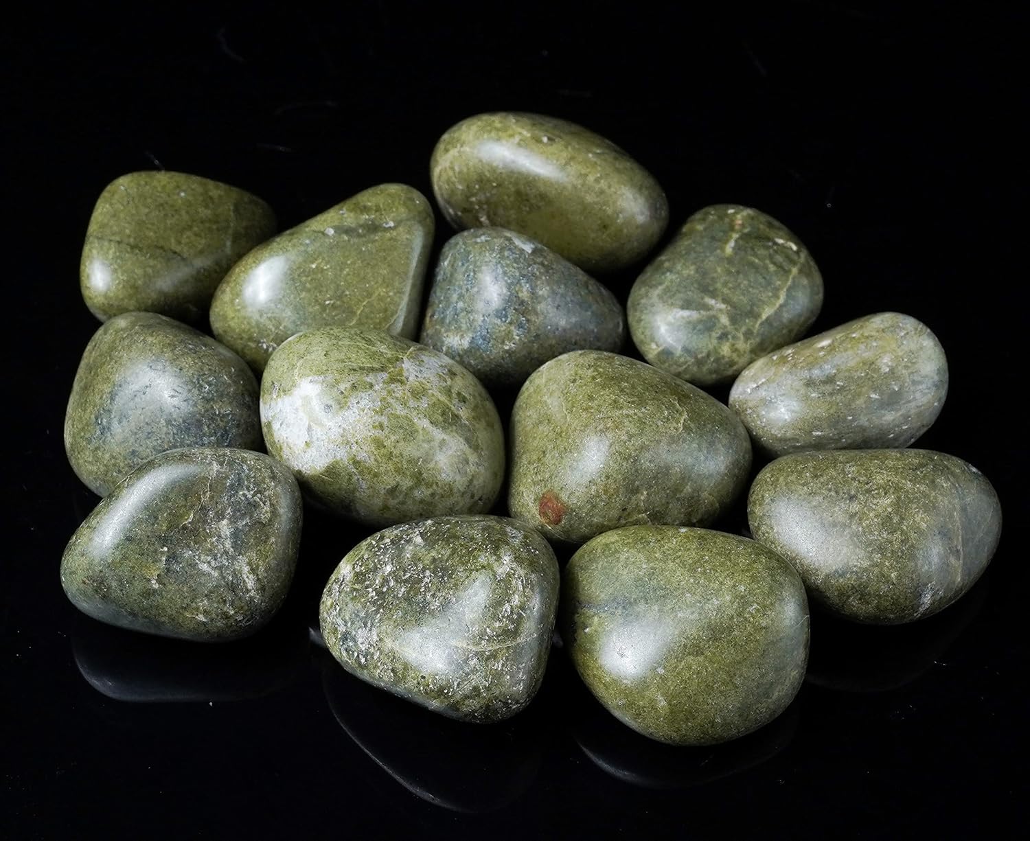 Vessonite Tumbled Stones - 13 Piece Set for Healing Decor