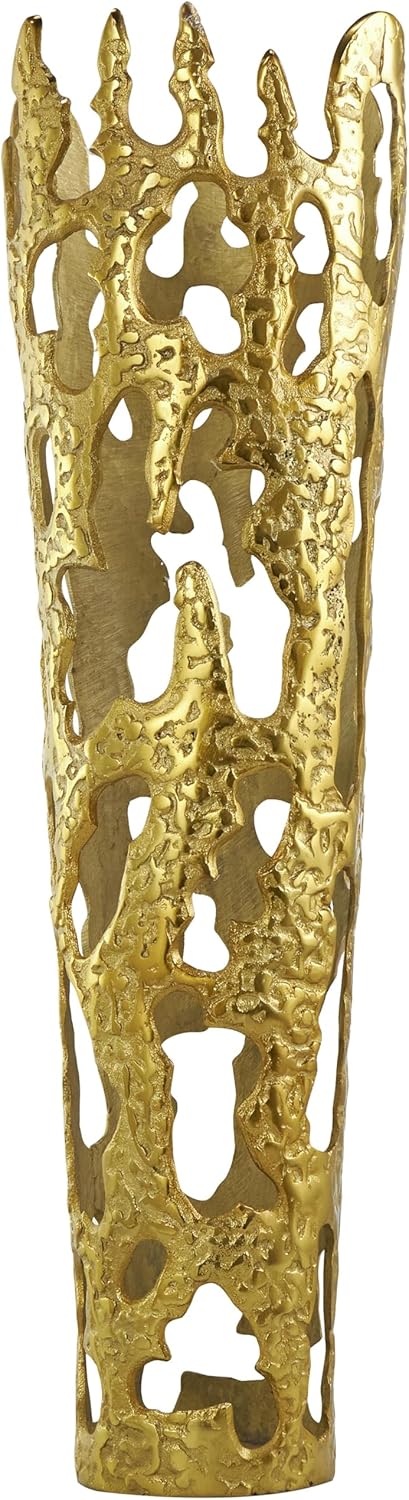 Deco 79 Gold Aluminum Decorative Vase