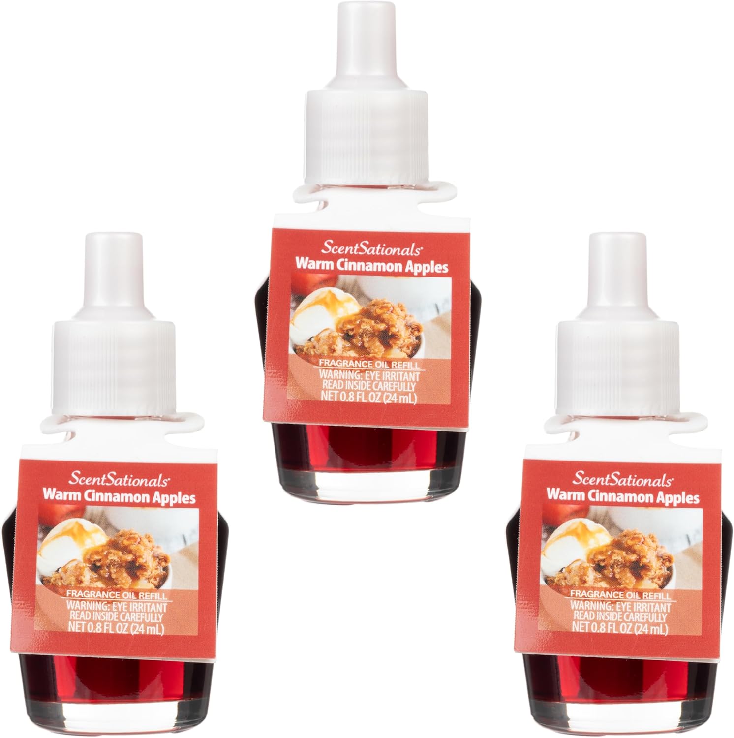 Scentsationals Fragrance Oil Refill 3-Pack - Warm Cinnamon Apple