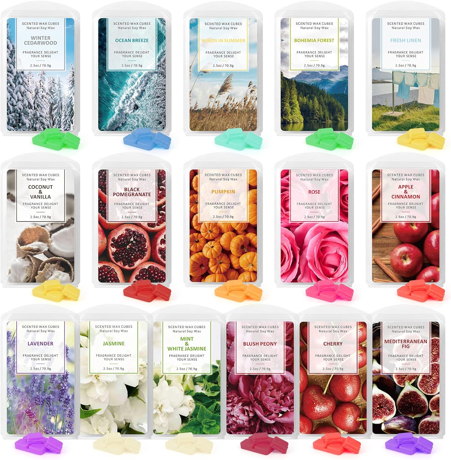 STRN Scented Wax Melts 16 Pack Fall Winter Gift Set