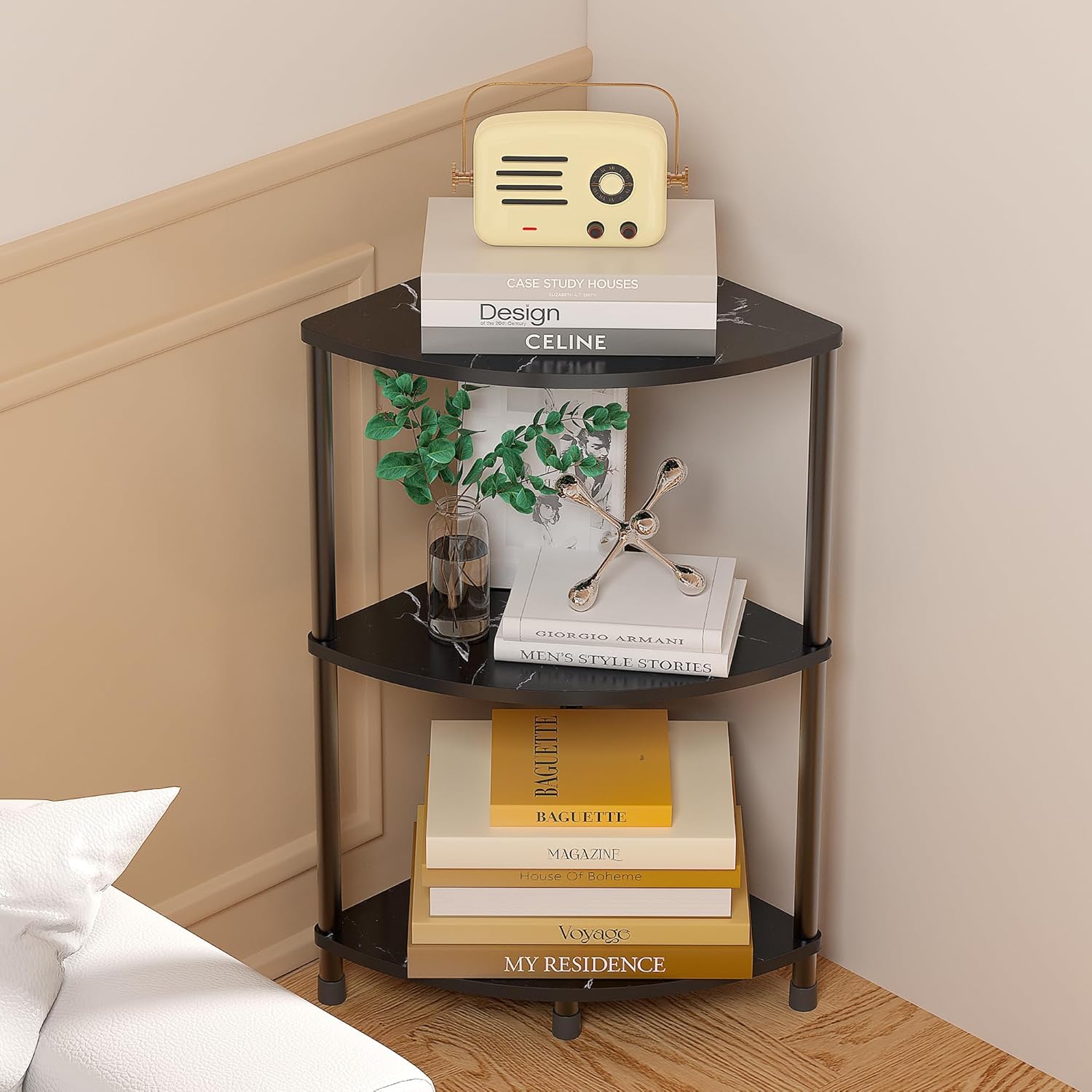 Greatseas Book Small Corner Shelf 3 Tier Display