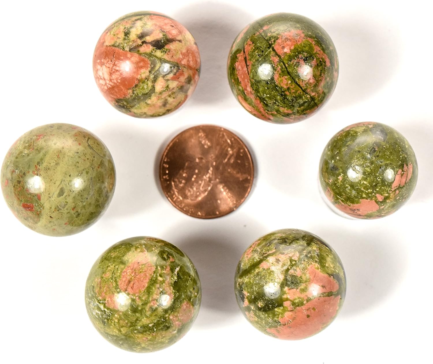 HQRP 20mm Unakite Sphere Polished Crystal Mineral Specimen - 1PC