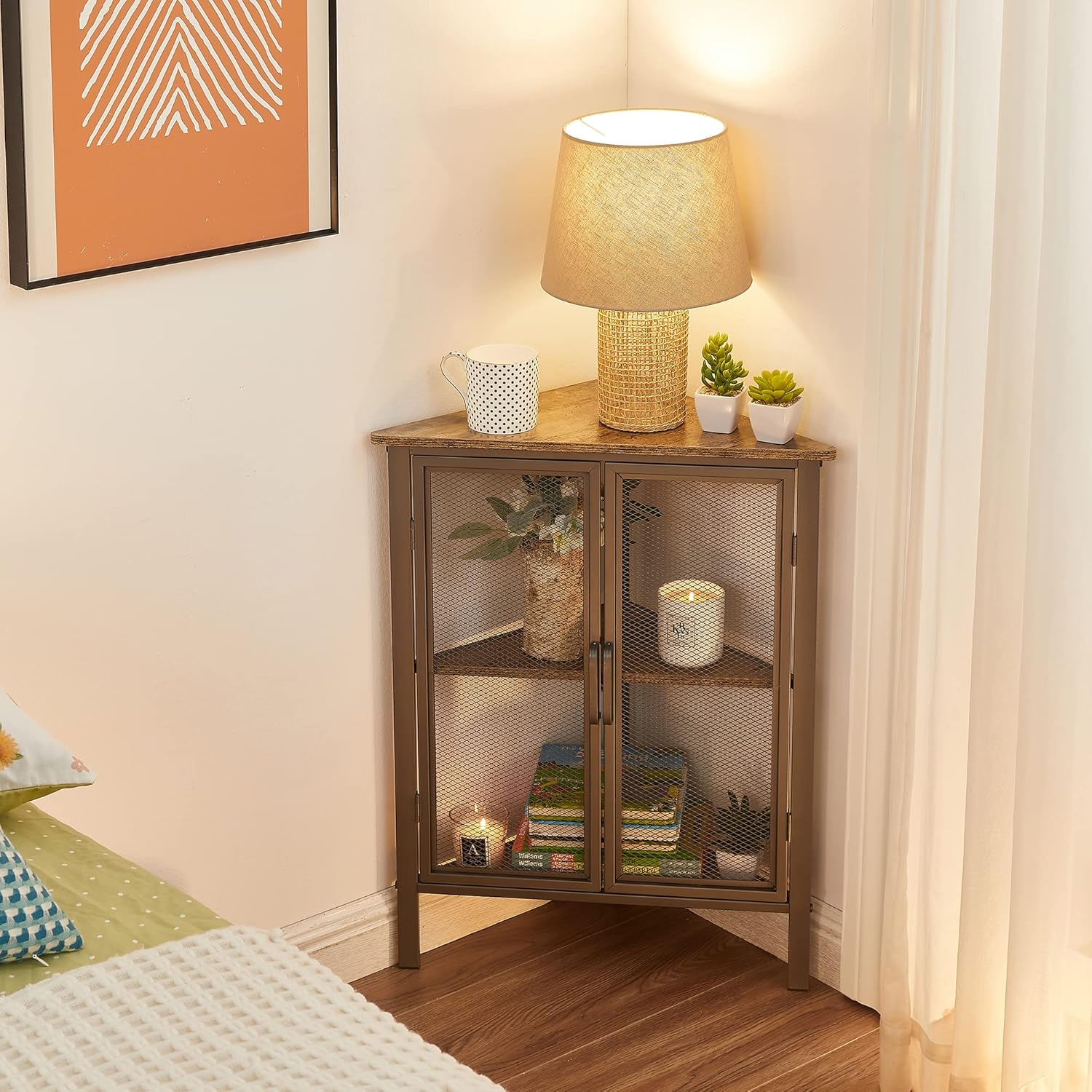 VECELO 3-Tier Corner Shelf Organizer for Small Spaces