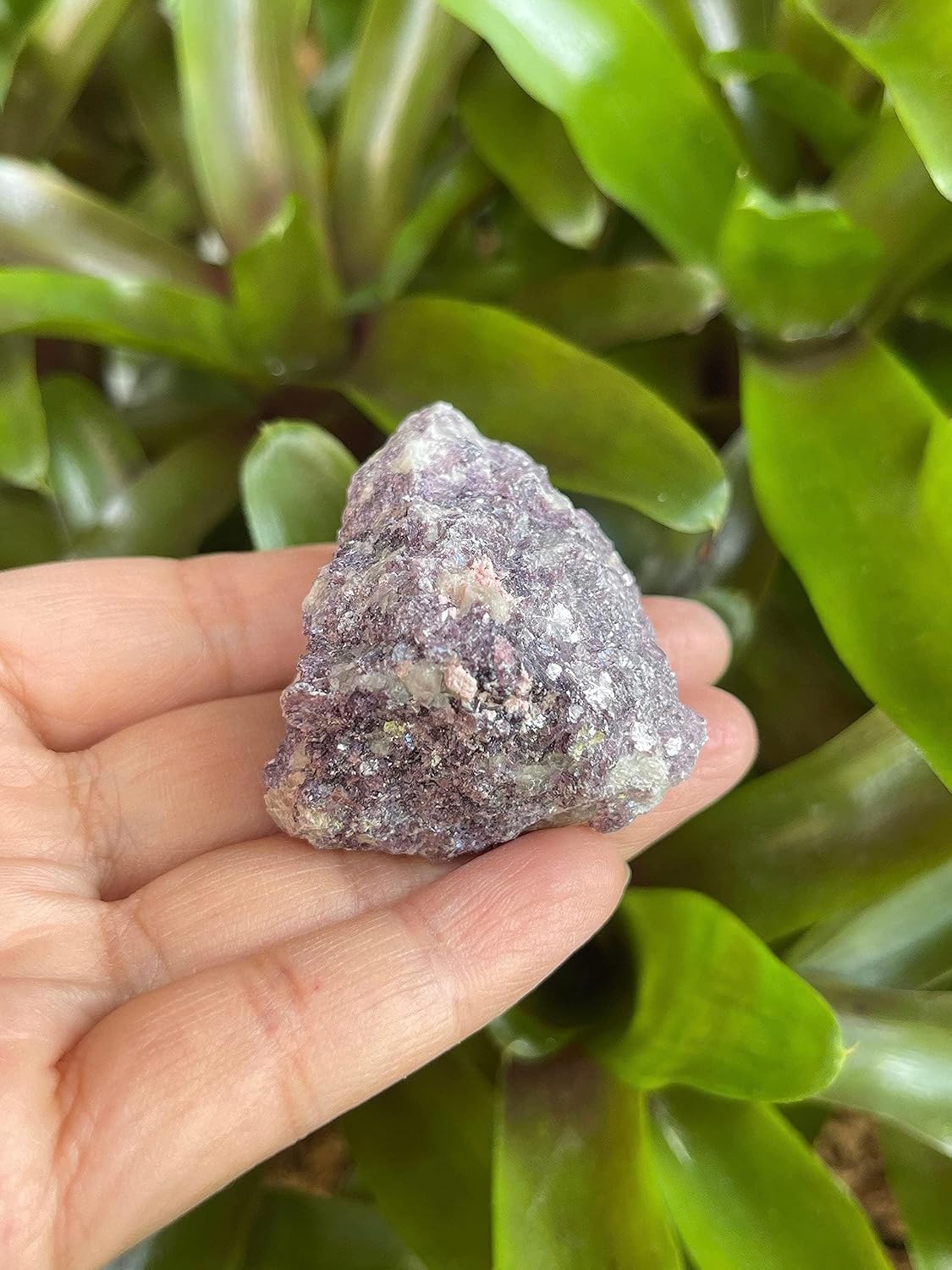 GAF TREASURES 3 Pcs Natural Lepidolite Crystals