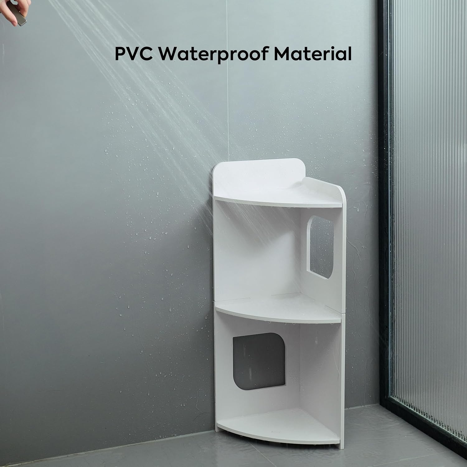 Small Corner Shelf with Waterproof Design and Multipurpose Use White