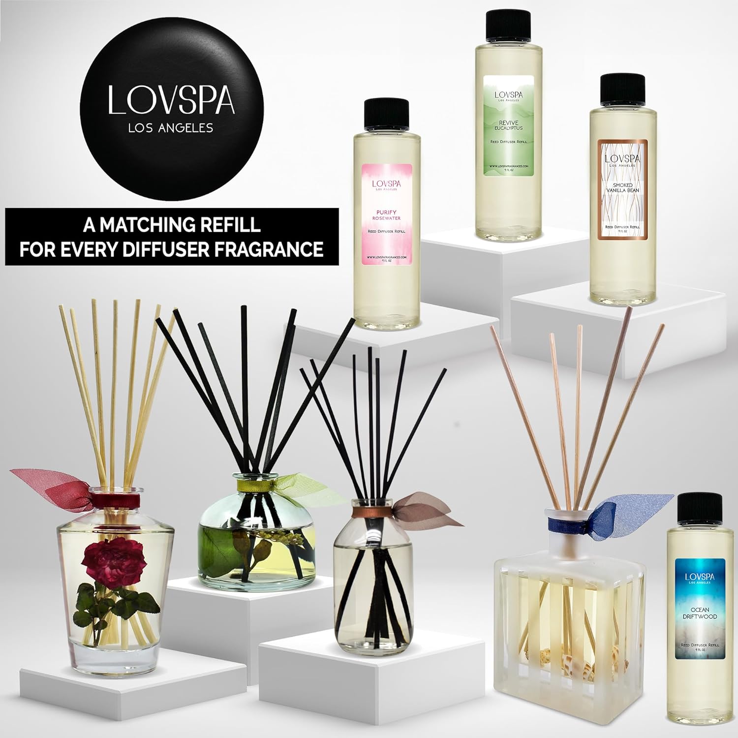 LOVSPA Escape Beach Getaway Reed Diffuser Set