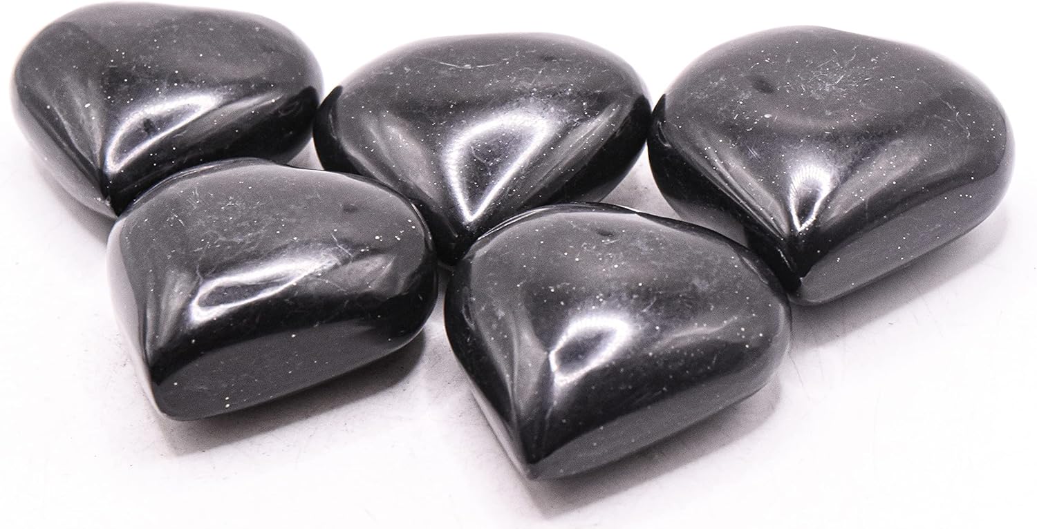 Black Onyx Heart Gemstone Crystal Mineral Specimen