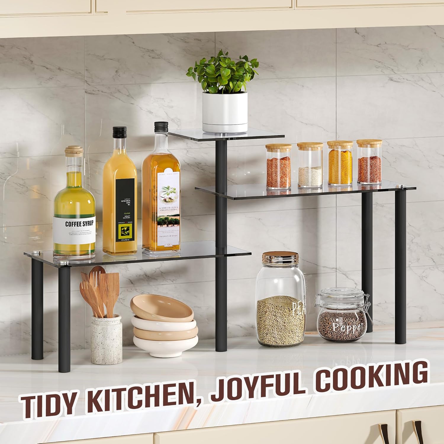 FAVOOSTY 3 Tier Kitchen Counter Shelf Organizer