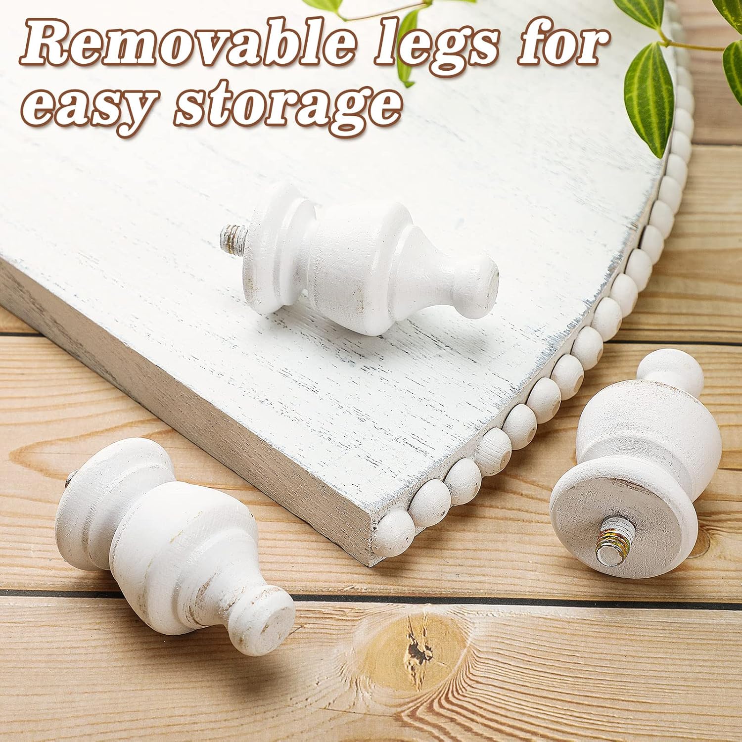 Amyhill Farmhouse Corner Shelf with Detachable Legs