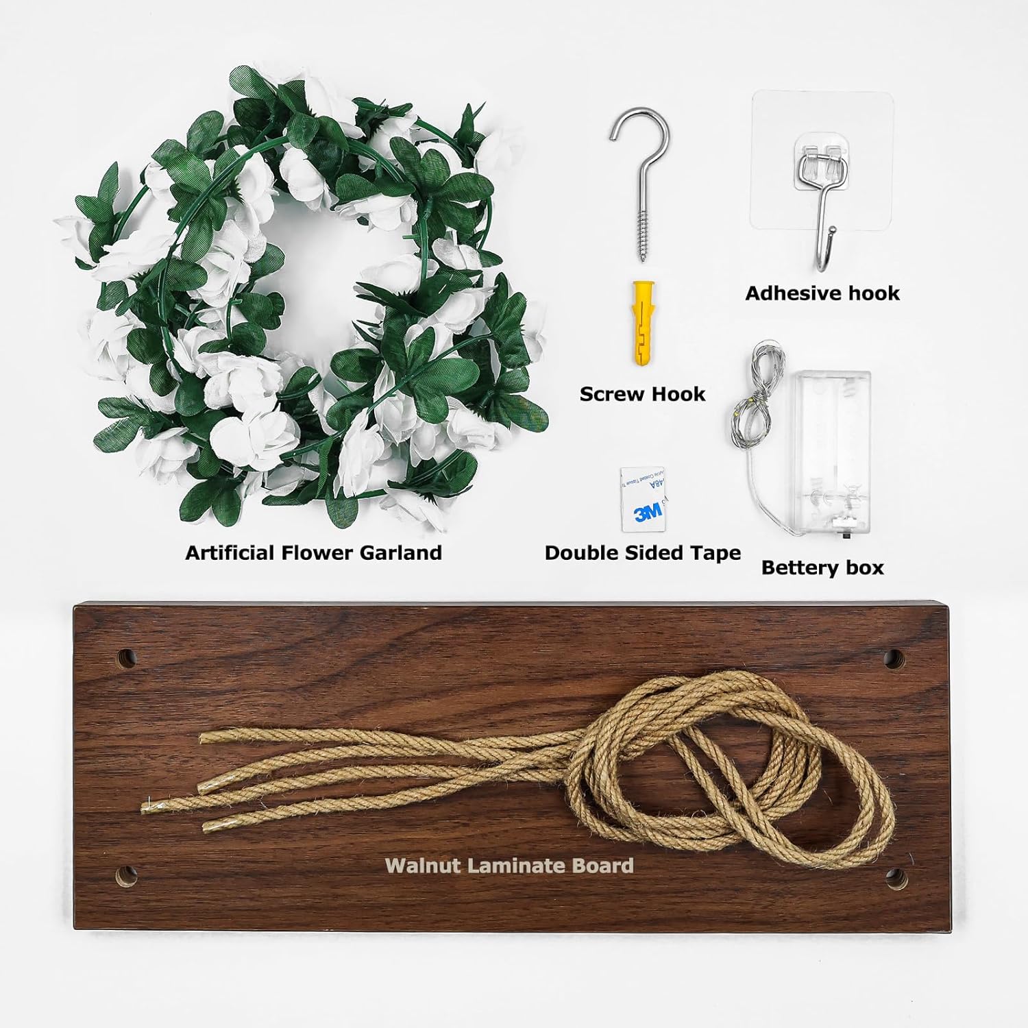 Plant Hanging Floating Shelves with LED Light Strip Set of 2