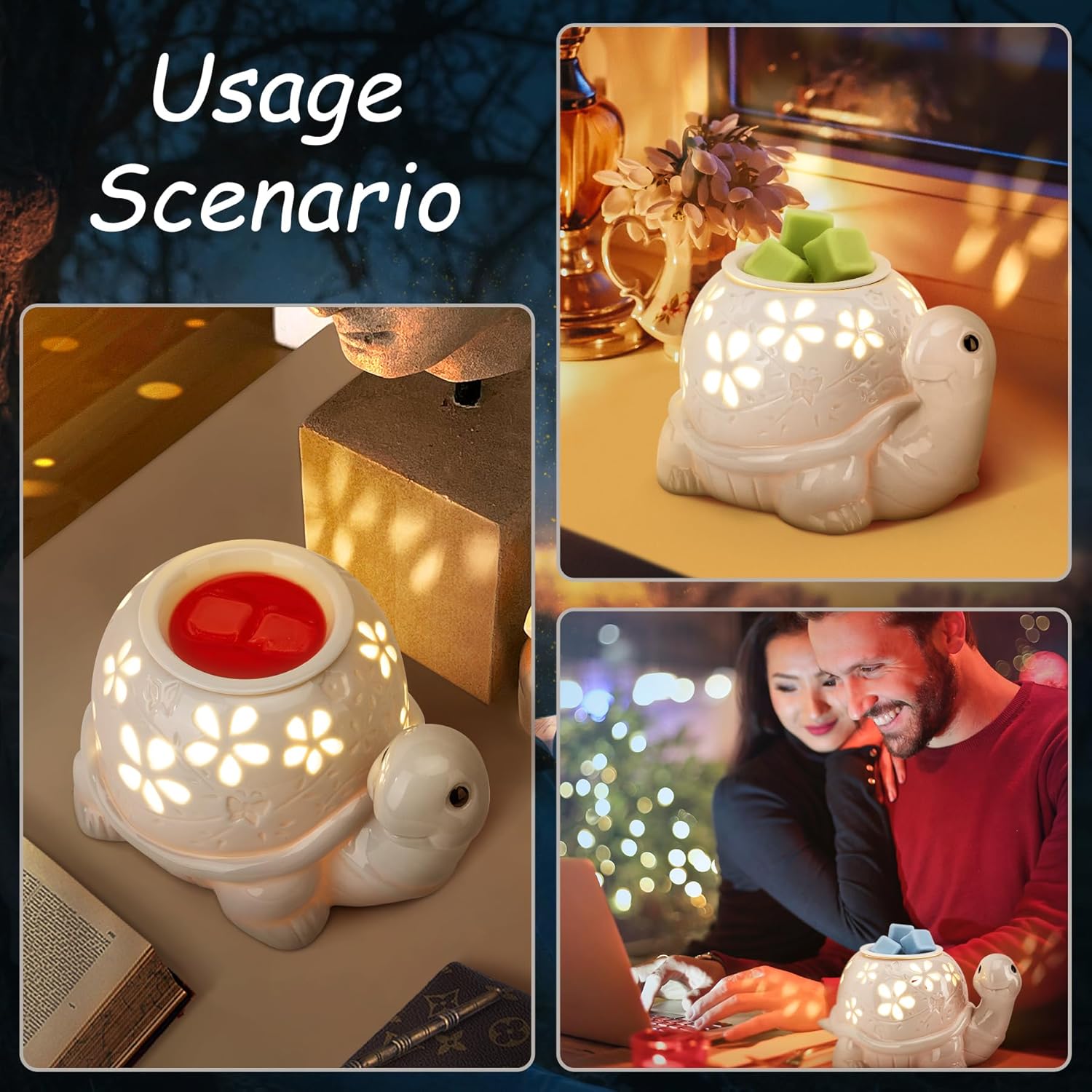 LESES Electric Wax Melter Turtle Warmer with 2 Bulbs