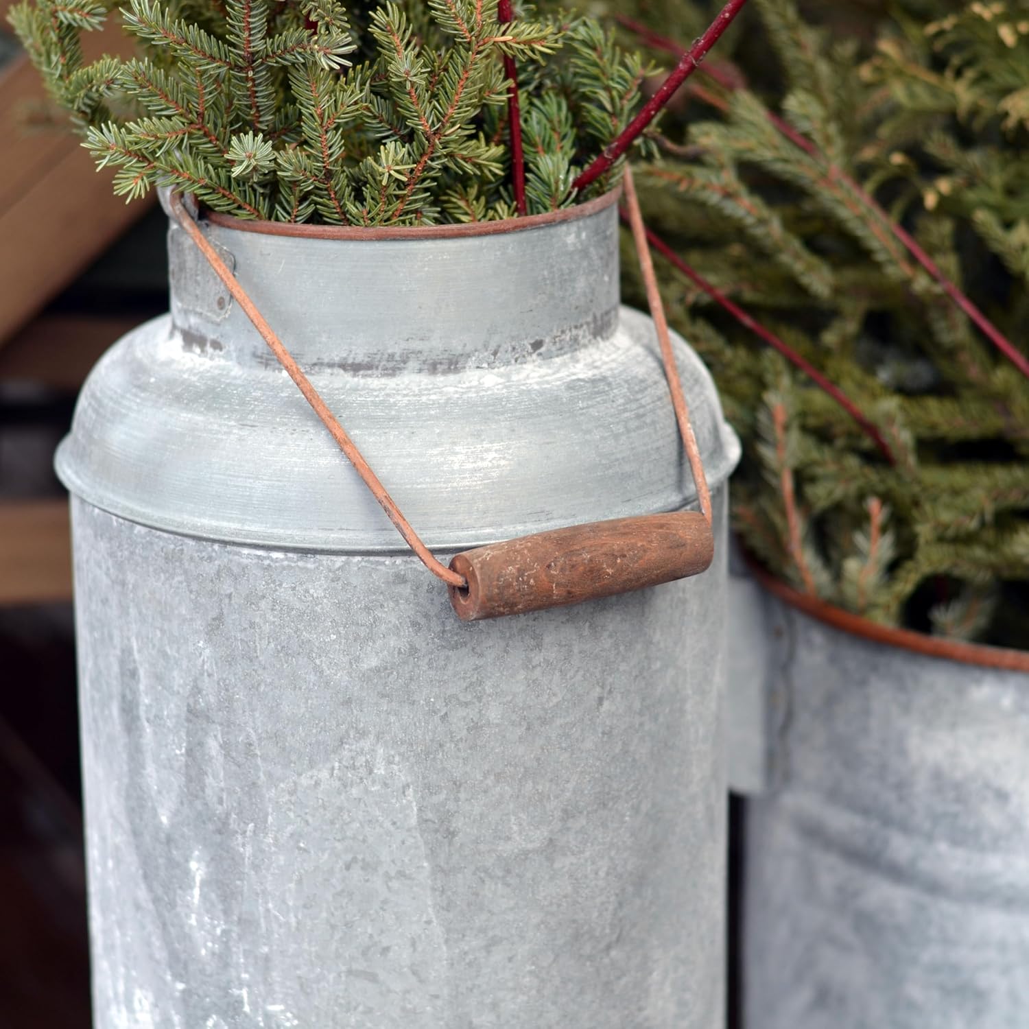 Farmers Market Creamery Outdoor Vase Grey 1725 Inches