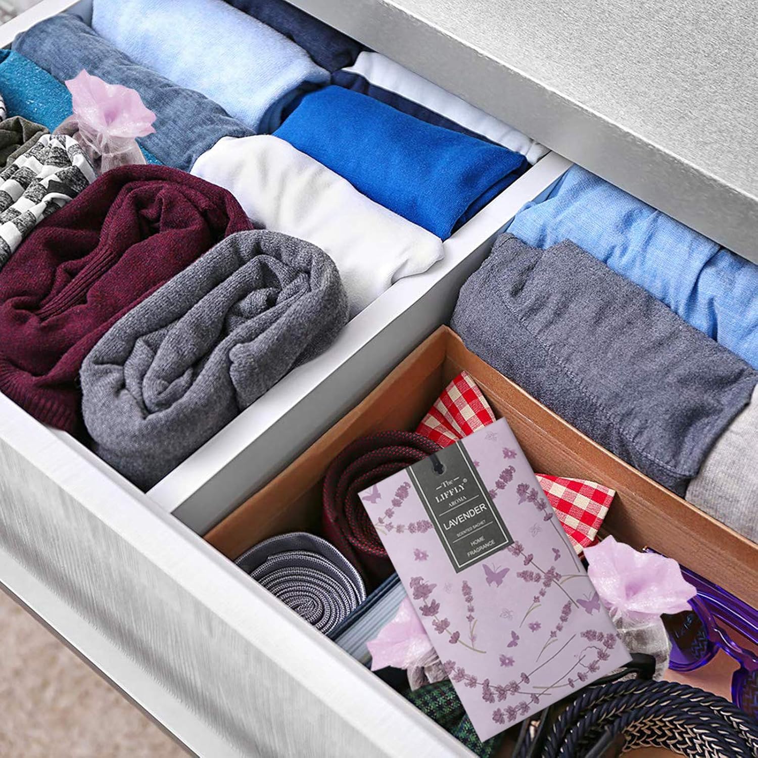14 Pack Lavender Scented Sachets for Drawers and Closets