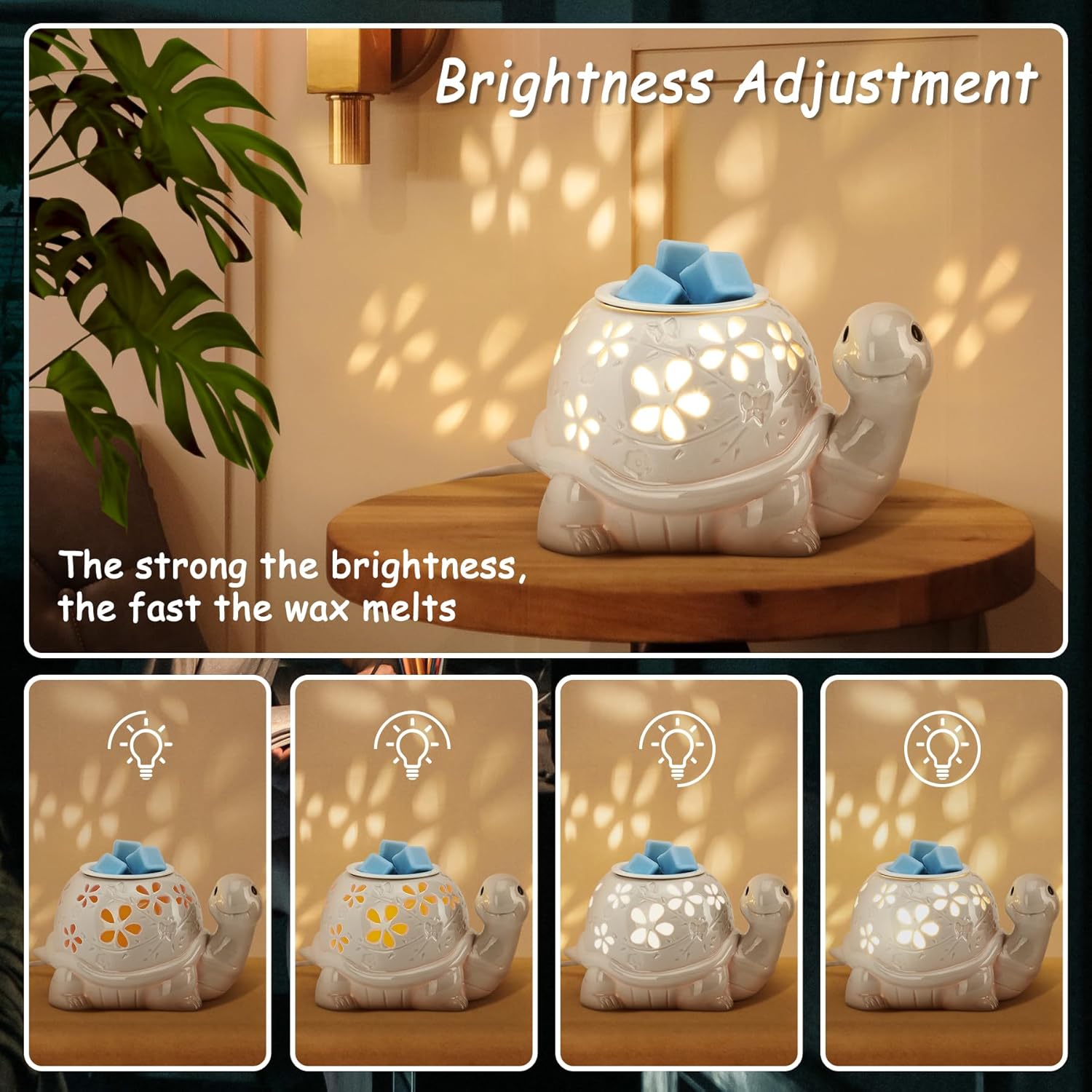 LESES Electric Wax Melter Turtle Warmer with 2 Bulbs