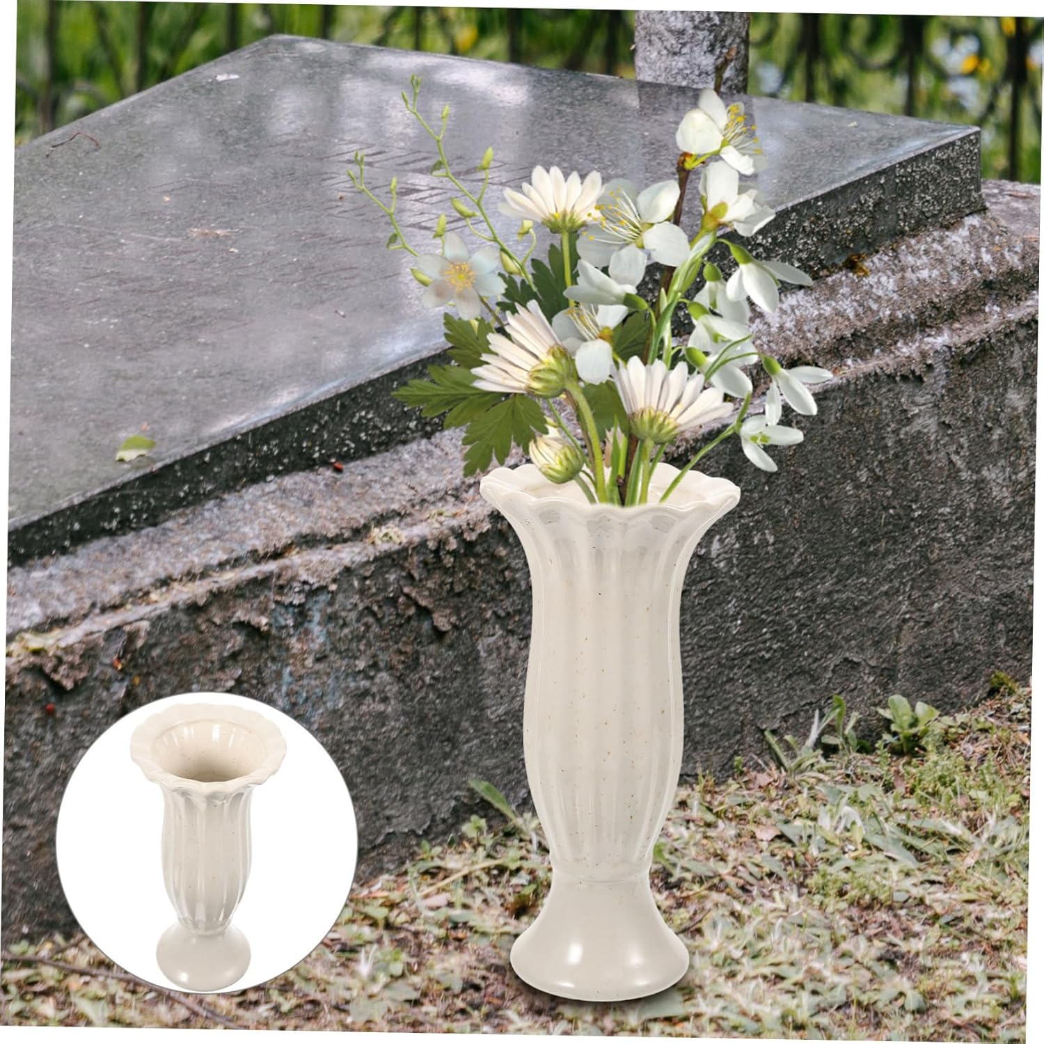 Zerodeko Memorial Flower Vase with Roman Column Design