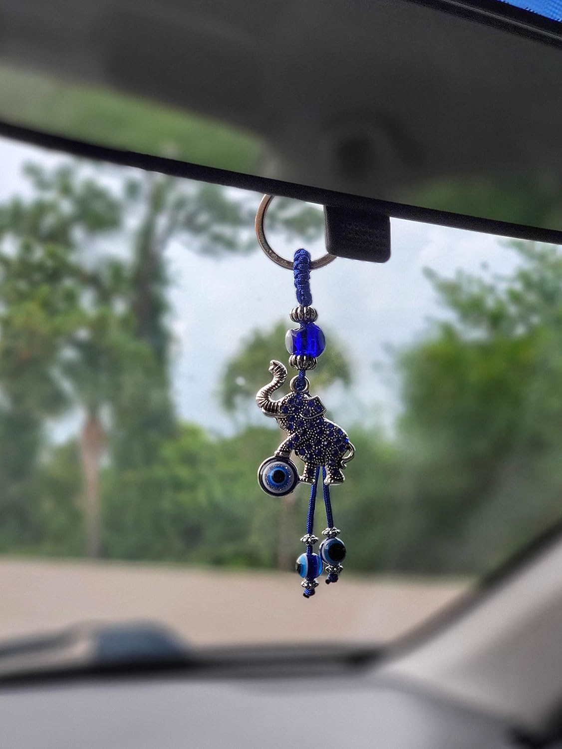 LUCKBOOSTIUM Evil Eye Elephant Keychain