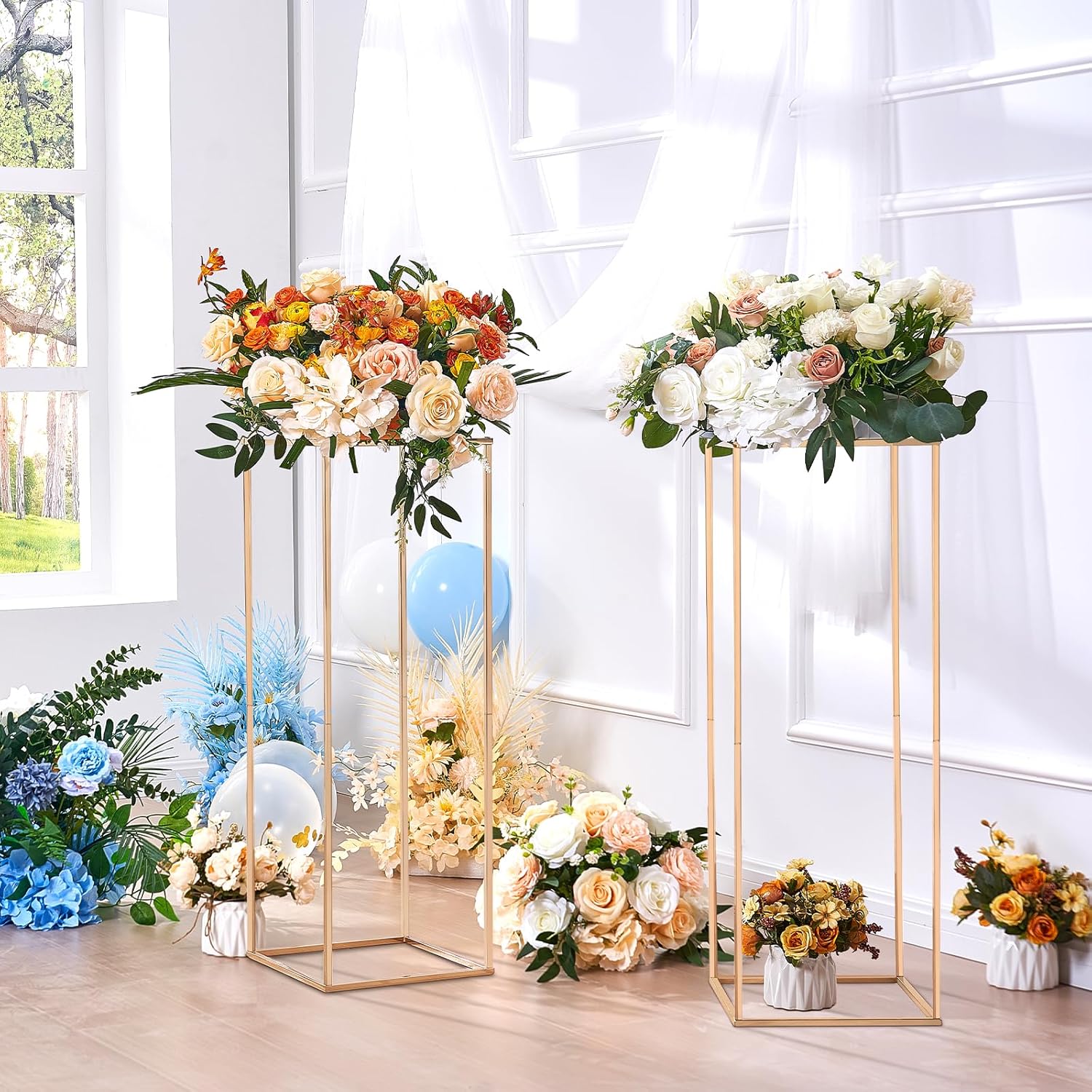 VEVOR 2PCS 315 Inch Gold Wedding Flower Stand