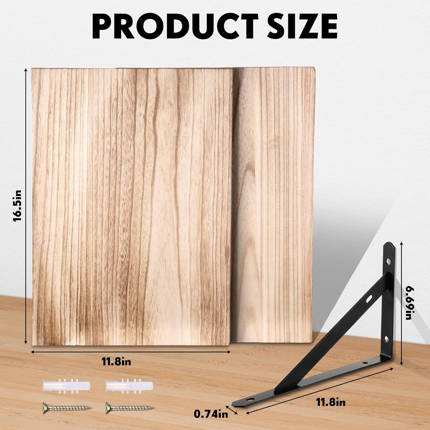3 Set Deep Floating Shelves for Wall Decor