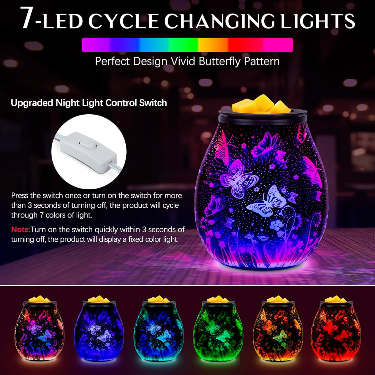 EQUSUPRO Electric Wax Melter with 3D LED Light