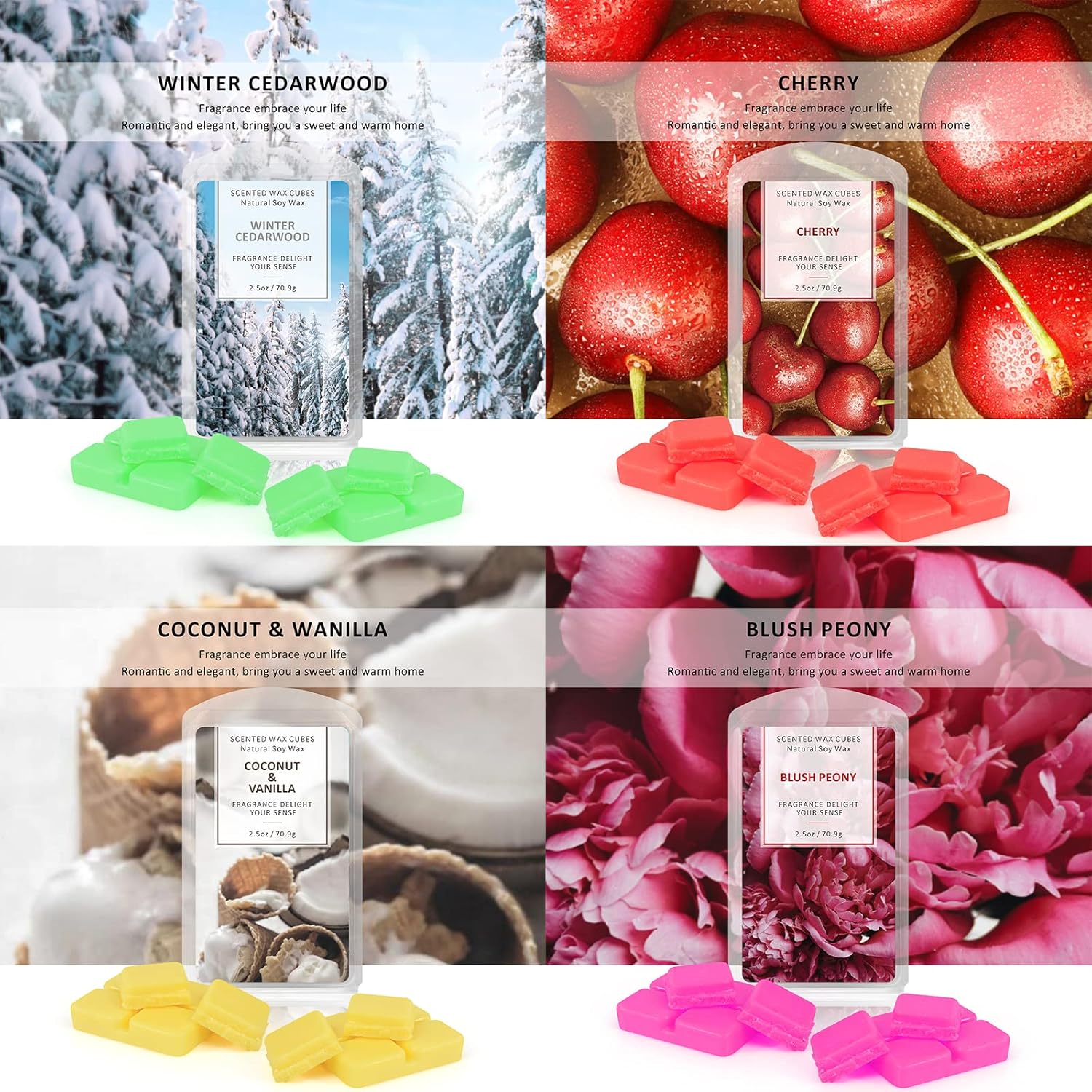 STRN Scented Wax Melts 16 Pack Fall Winter Gift Set
