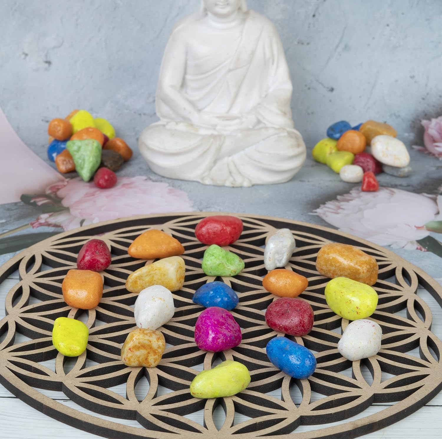 Colorful Artificial Tumbled Stones - 13 Pieces Set