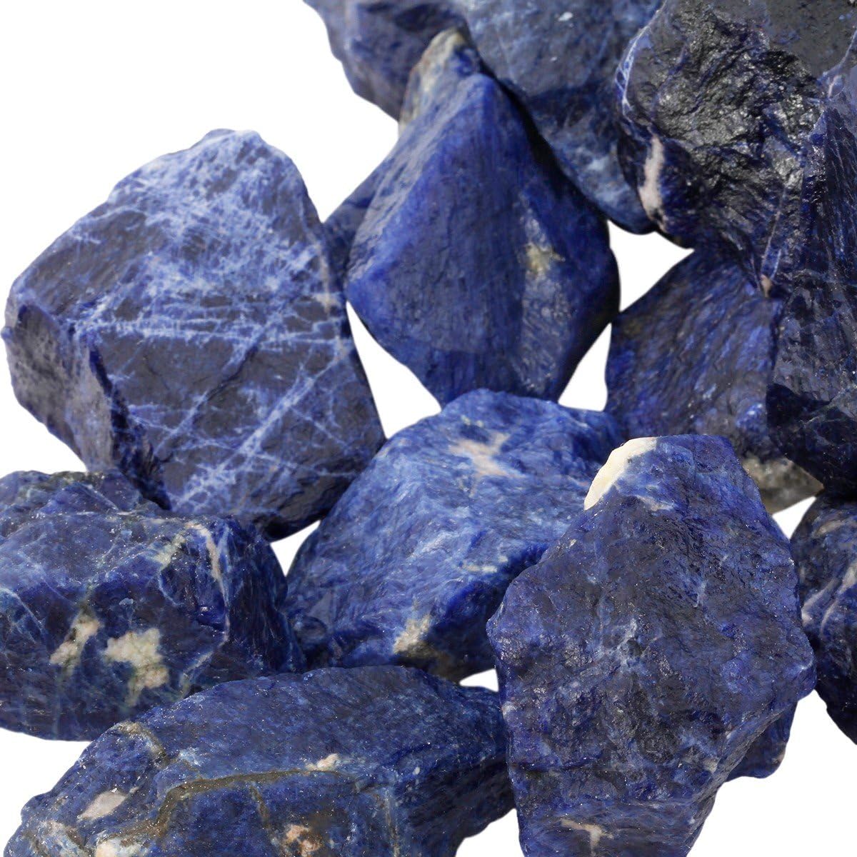 Rockcloud 1 Lb Natural Blue Sodalite Stones for Lapidary and Reiki Healing