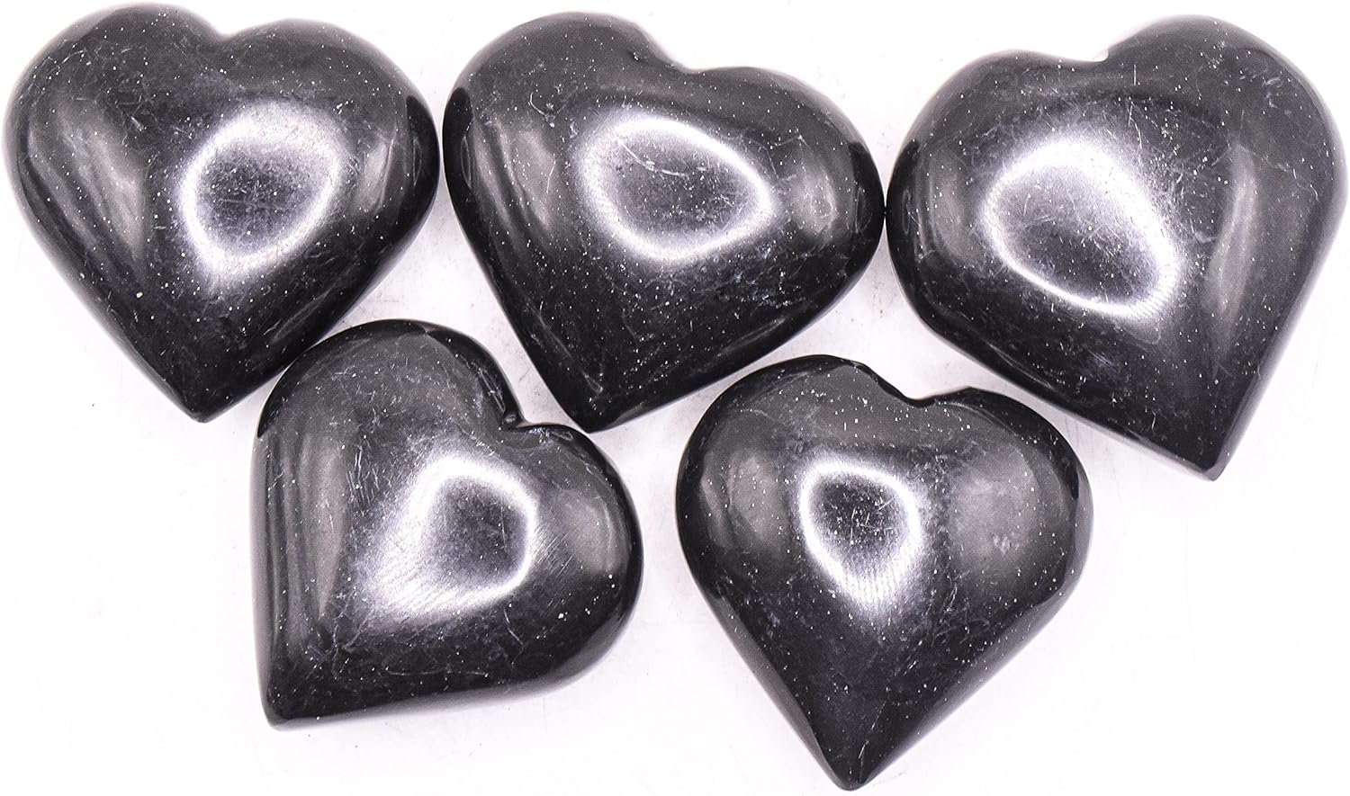 Black Onyx Heart Gemstone Crystal Mineral Specimen