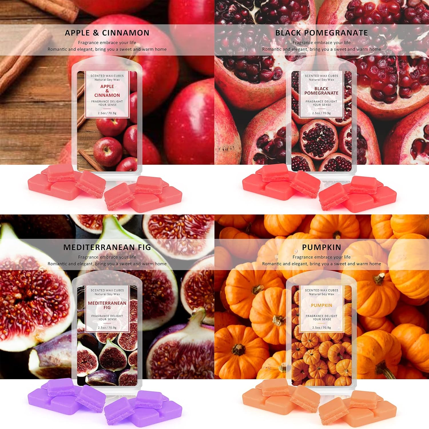 STRN Scented Wax Melts 16 Pack Fall Winter Gift Set