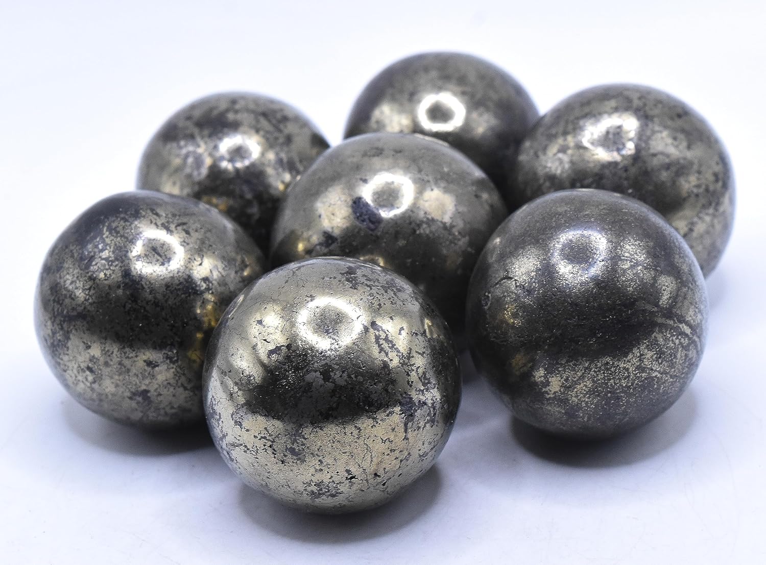Golden Chalcopyrite Sphere with Iron Pyrite Inclusions 42mm