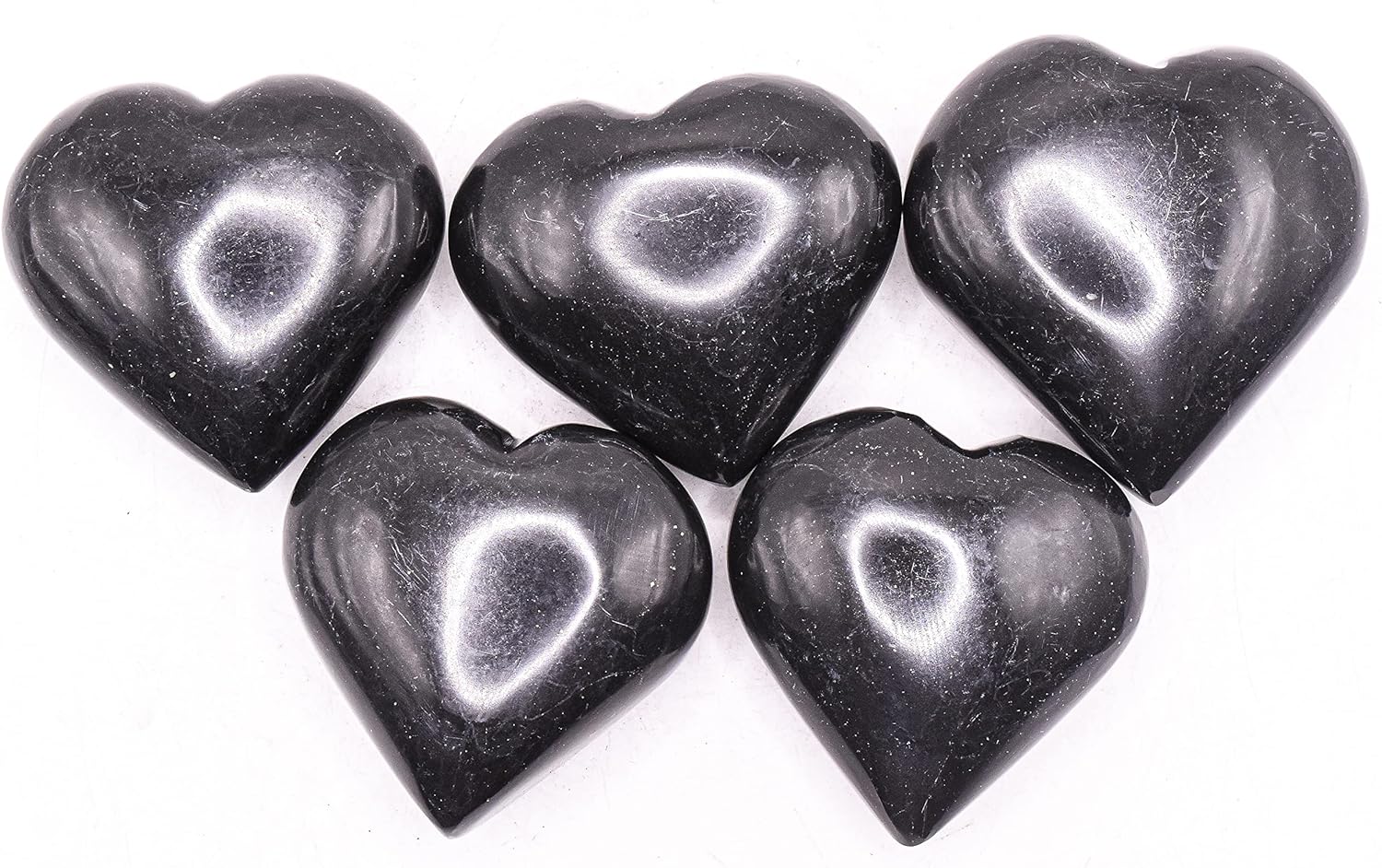 Black Onyx Heart Gemstone Crystal Mineral Specimen