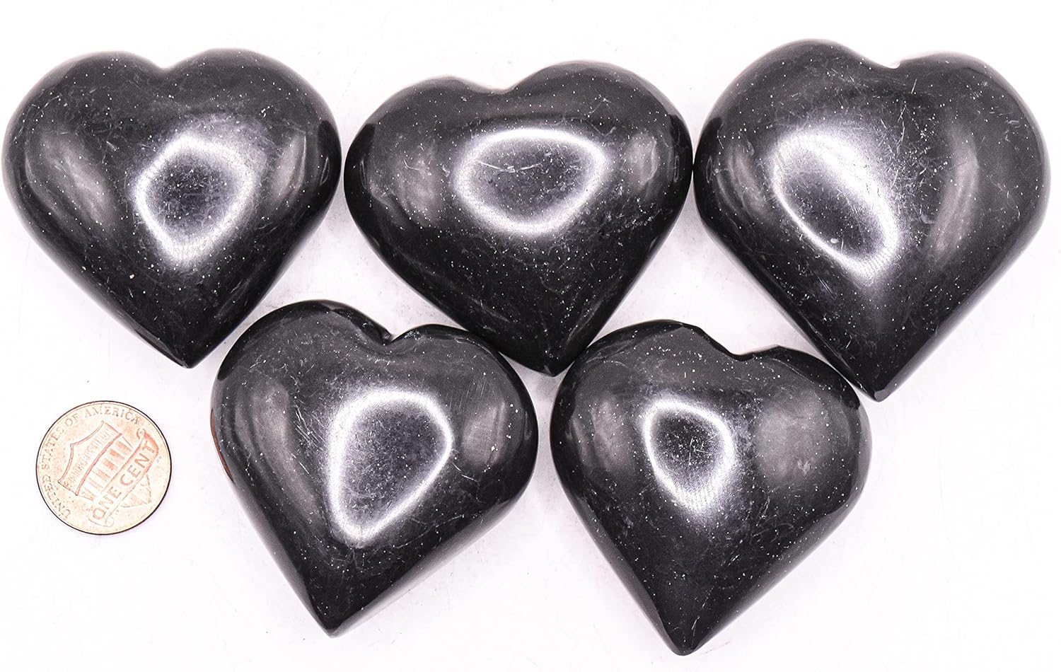 Black Onyx Heart Gemstone Crystal Mineral Specimen
