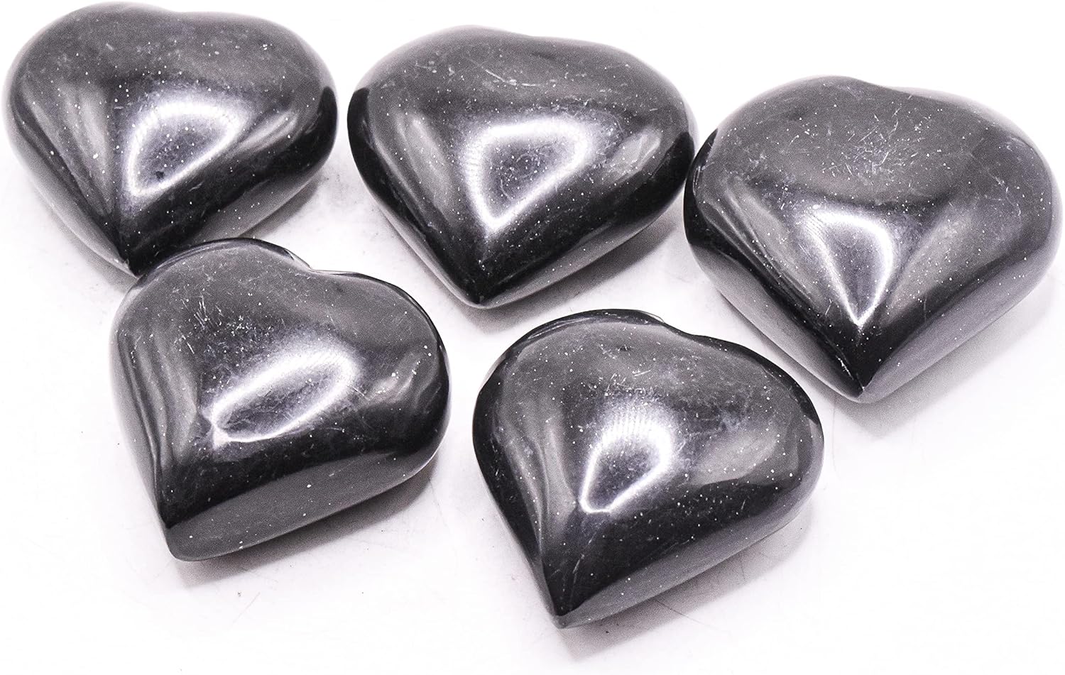 Black Onyx Heart Gemstone Crystal Mineral Specimen