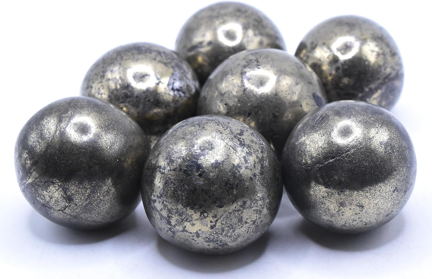 Golden Chalcopyrite Sphere with Iron Pyrite Inclusions 42mm