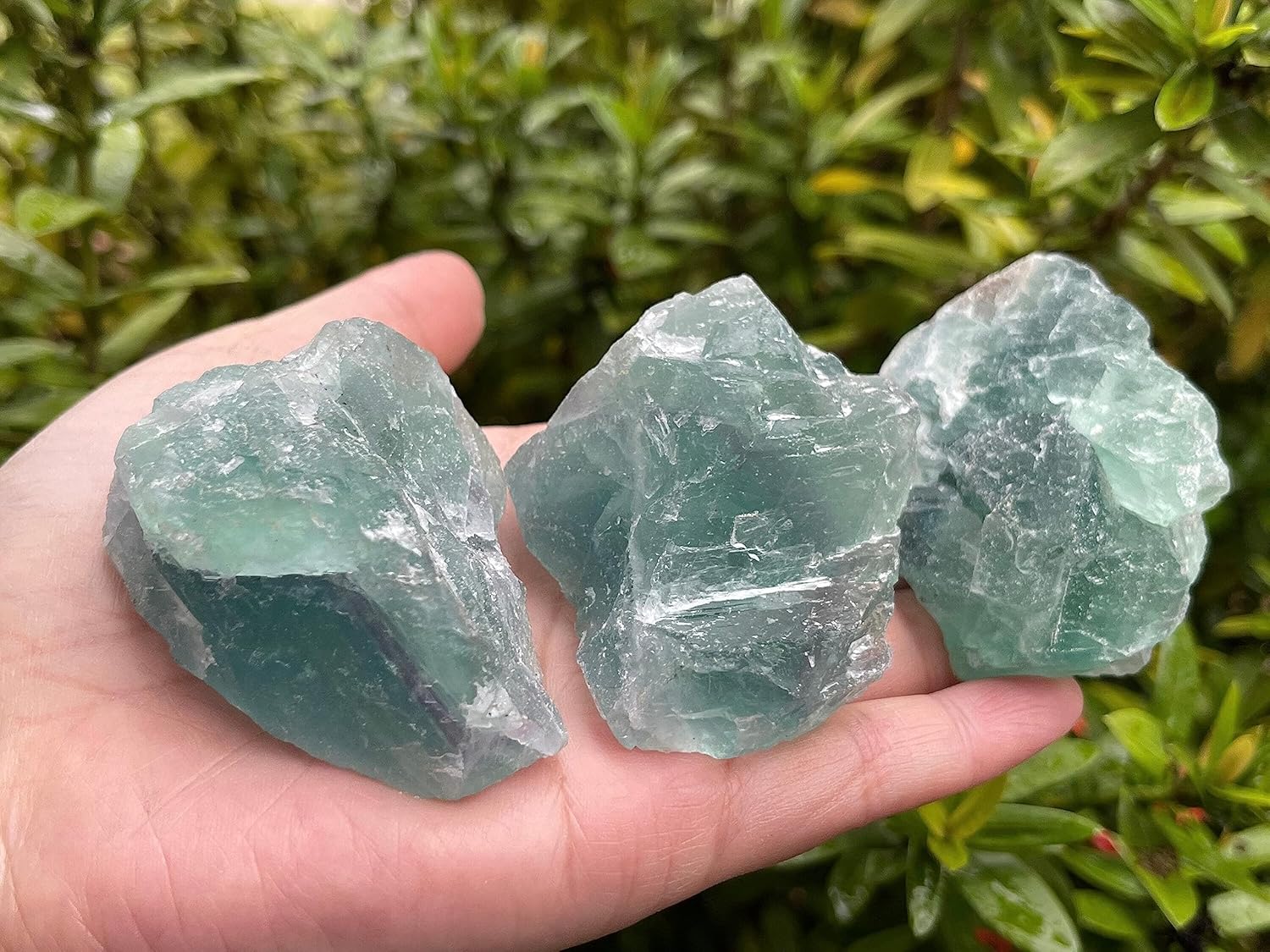 GAF TREASURES Natural Green Fluorite Stone 1 Piece