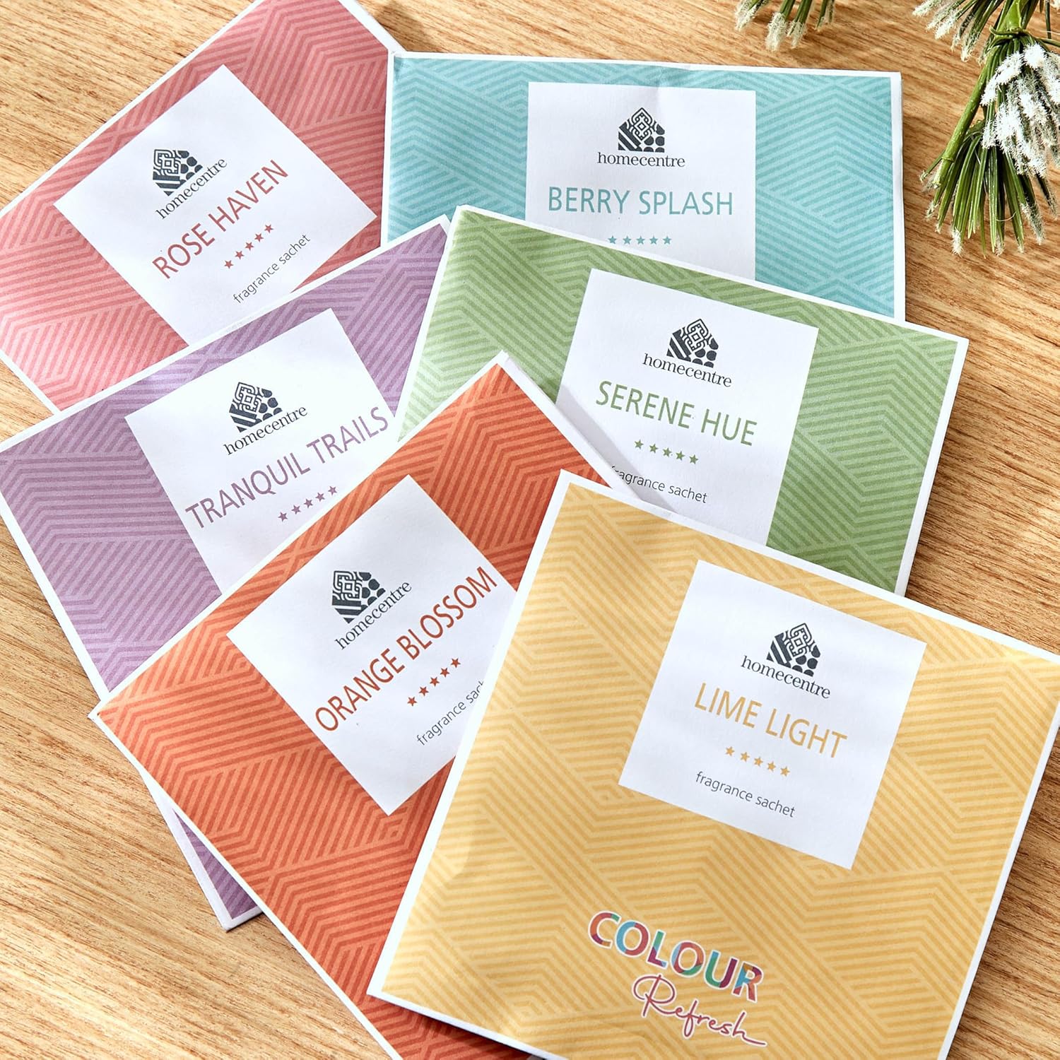 Home Centre Colour Refresh Set of 3 Mandarin Fragrance Sachets - 10g