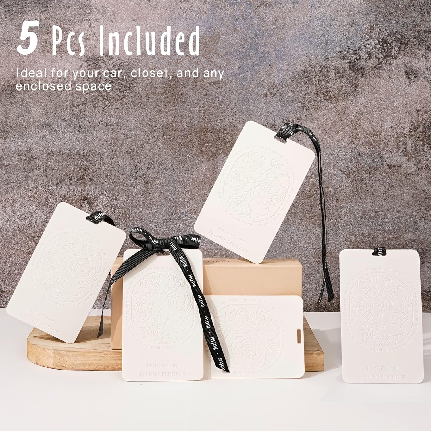 MitFlor Scented Cards for Car Bathrooms Closets 5Pcs