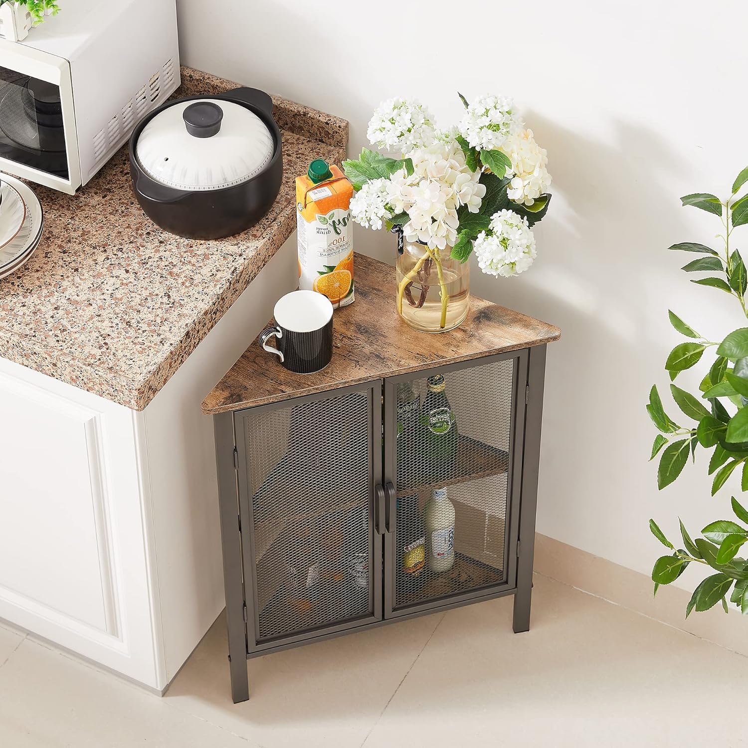 VECELO 3-Tier Corner Shelf Organizer for Small Spaces