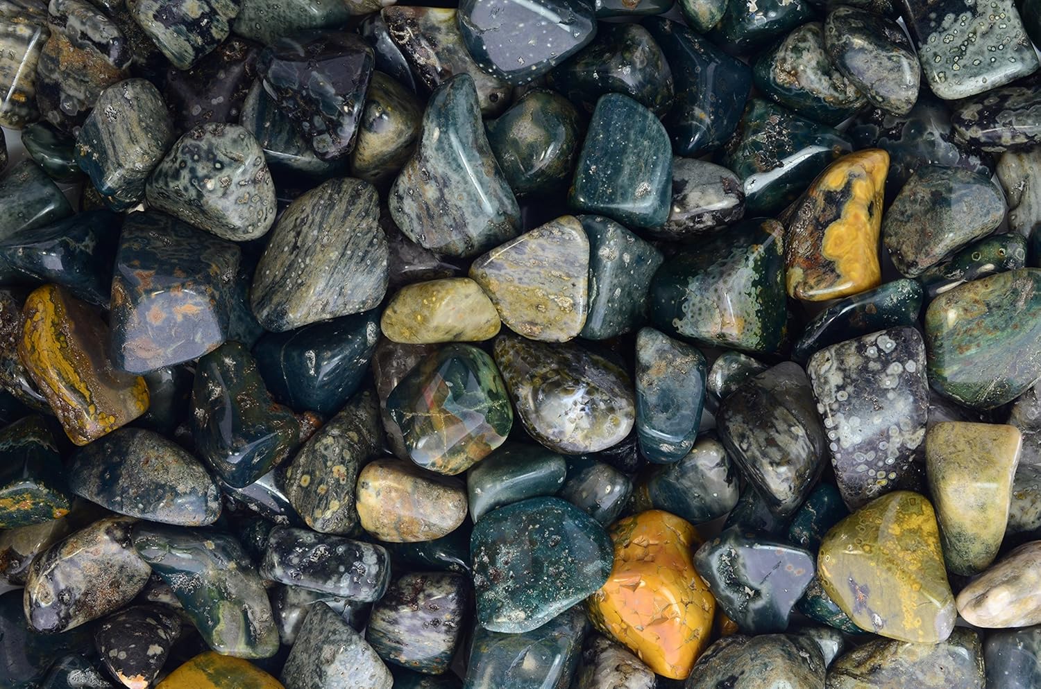 Fantasia Tumbled Sea Jasper Stones 10 Pcs Small