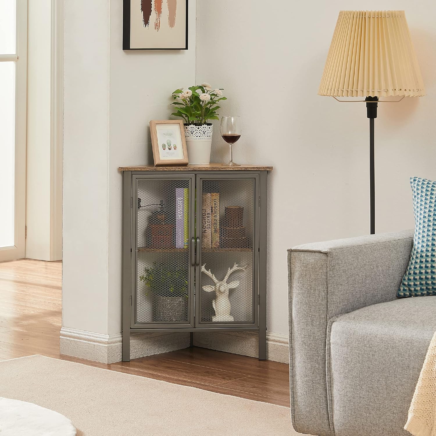 VECELO 3-Tier Corner Shelf Organizer for Small Spaces