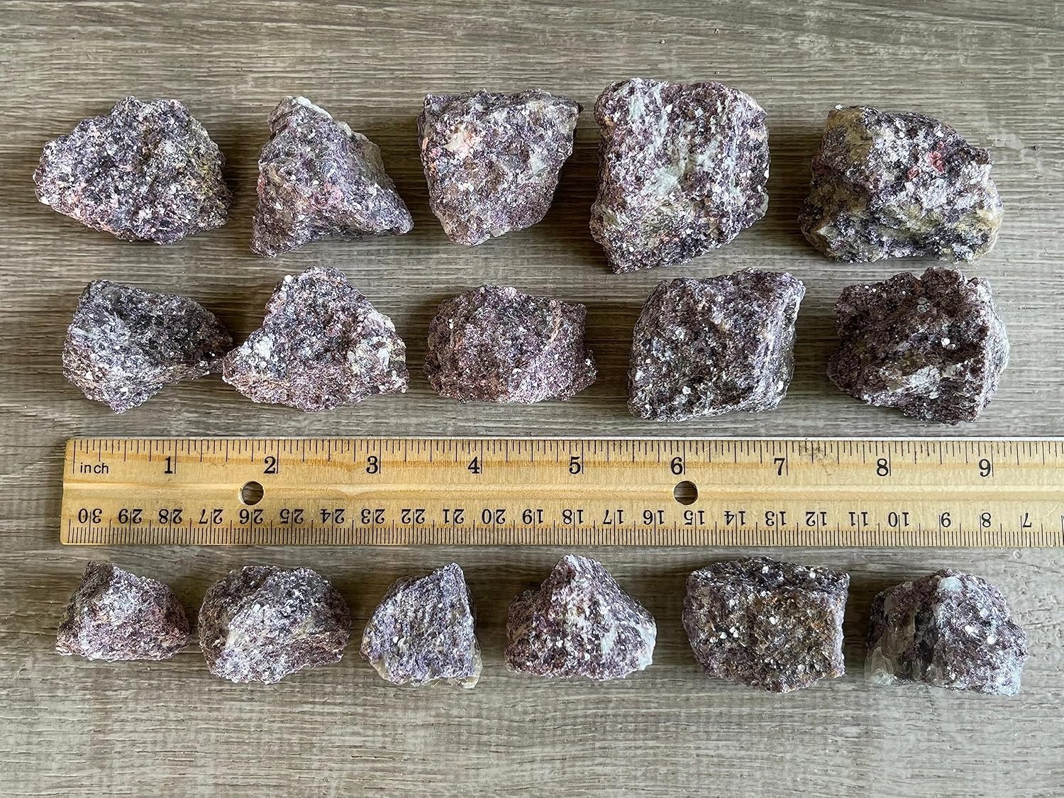 GAF TREASURES 3 Pcs Natural Lepidolite Crystals