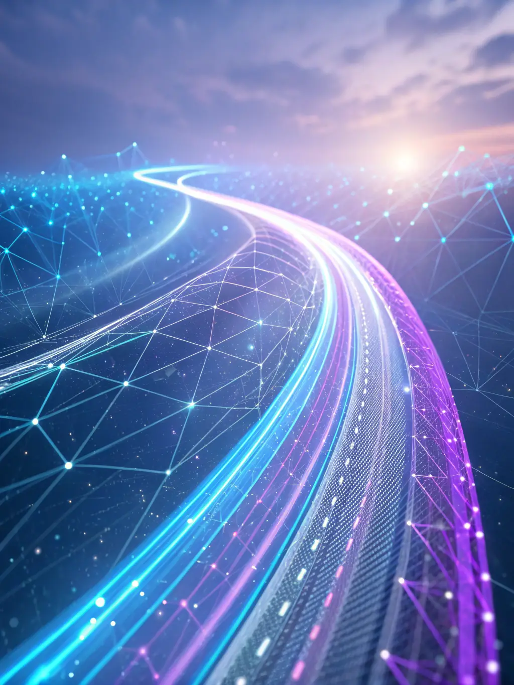An abstract representation of data flowing through nano-scale channels, highlighting the precision and efficiency of NANOLINKTECH LTD's data solutions.